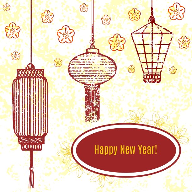 贺卡与中国传统图片下载