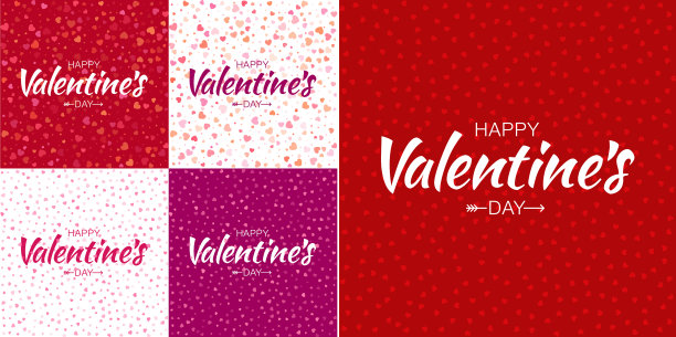 一套情人节贺卡的背景图片下载