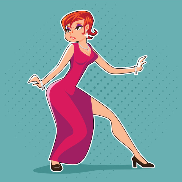 Popart海报女郎蛇蝎女间谍贼行动图片下载