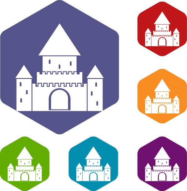 齐伦城堡瑞士图标集图片下载