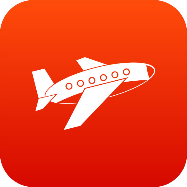 飞机图标数字红色图片下载