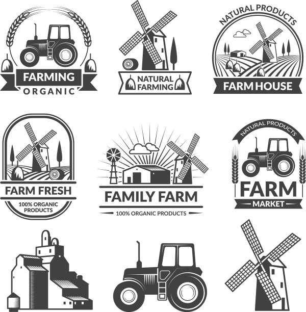 一套农场标志图片下载