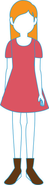 年轻女子卡通图片下载