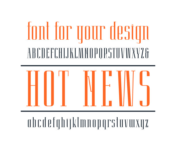 优雅的窄衬线字体图片下载