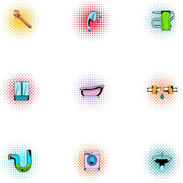 厕所图标具有波普艺术风格图片下载