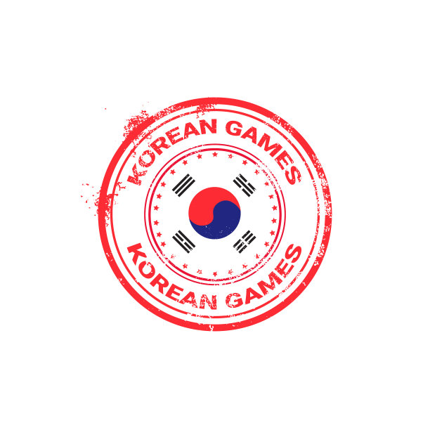 韩国游戏的垃圾贴纸孤立模板图片下载