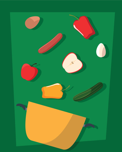 蔬菜与食物和锅厨房图片下载