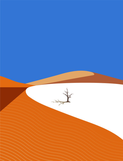 沙漠中孤独的树图片下载