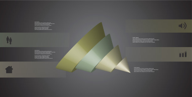 三维信息图模板与锥切至五图片下载