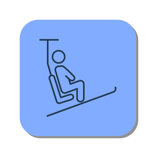 滑雪者乘电梯在山上徒步旅行图片下载