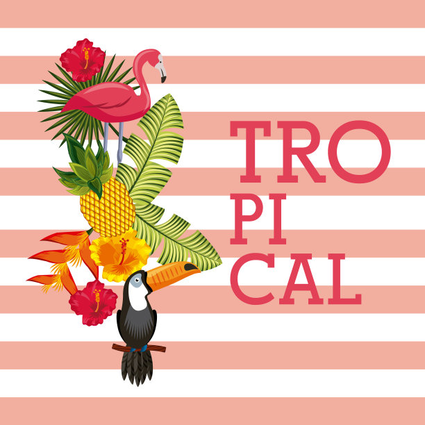 热带花卉设计图片下载