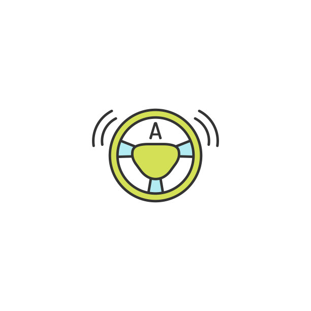 方向盘图标轮廓线性可编辑图片下载