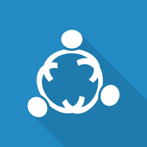 手处理设计图标与长影子图片下载