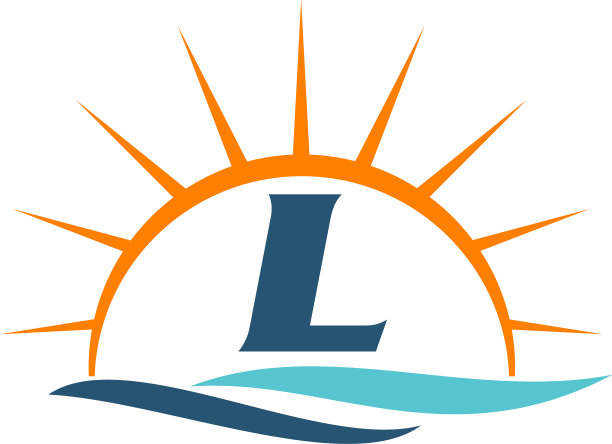 波浪日落首字母l图片下载