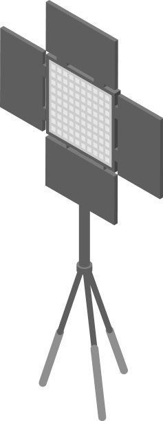 照相馆聚光灯图标等距风格图片下载