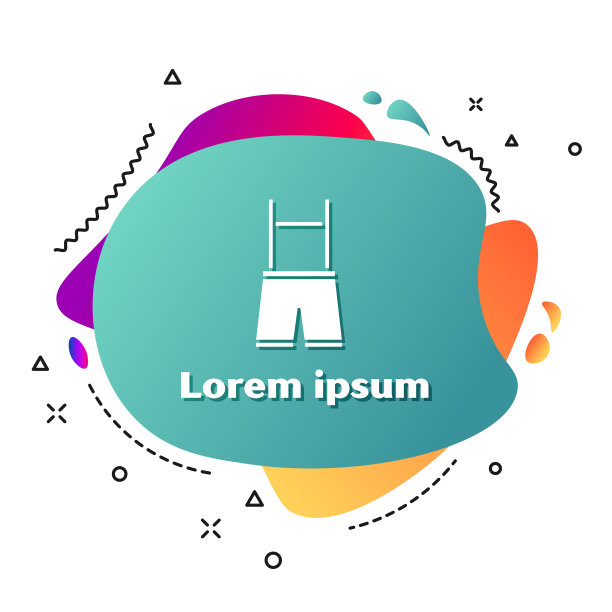 白色皮短裤图标孤立在白色背景图片下载