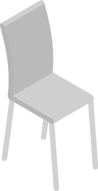 厨房金属椅图标等距风格图片下载