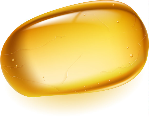 逼真的琥珀在白色背景上的创意图片下载