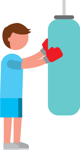 运动员练习拳击的化身图片下载