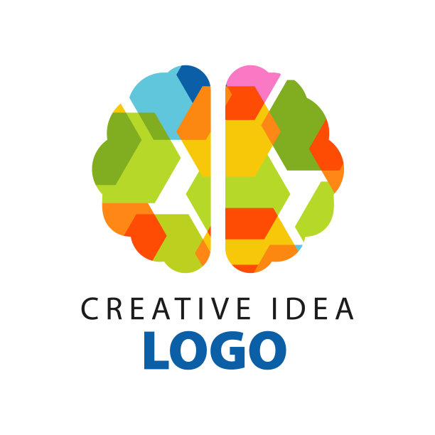 具有抽象色彩的创意想法Logo模板图片下载