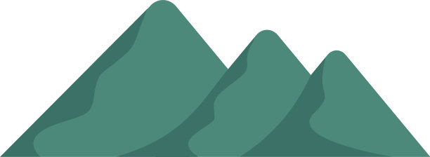 旅行到山图标平坦的风格图片下载