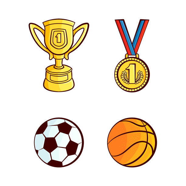 卡通运动器材套装图片下载