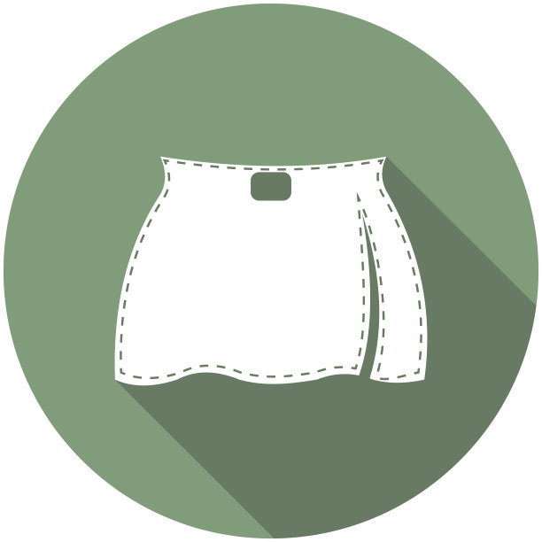 裙子图标有长长的影子图片下载