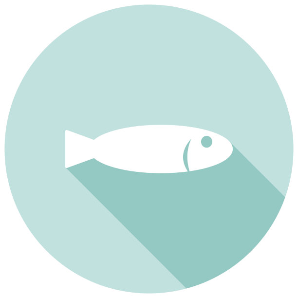 带有长影子的图标鱼图片下载