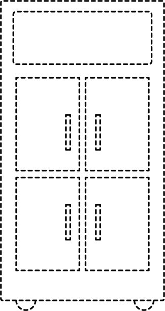 虚线形办公柜档案文件图片下载