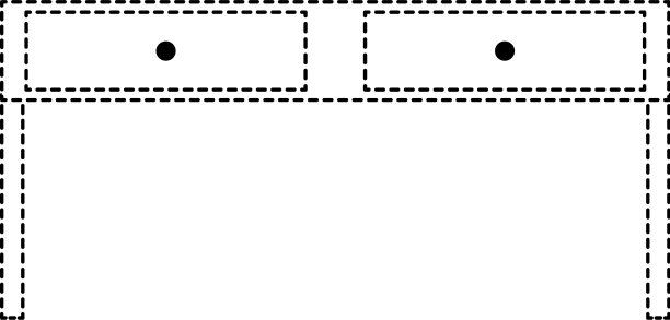 点状木桌与抽屉物件设计图片下载