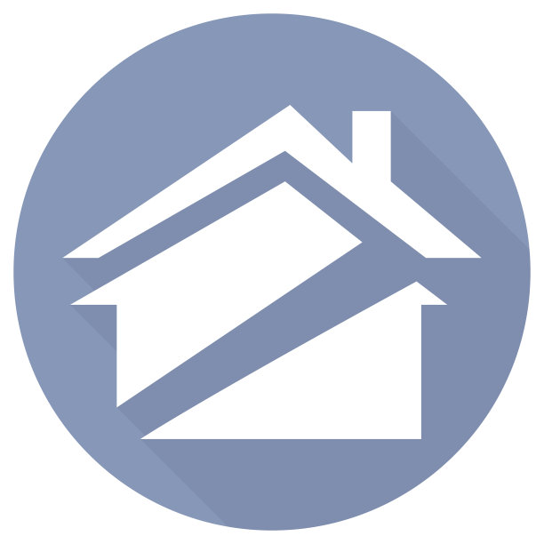 建筑图标与长影子图片下载