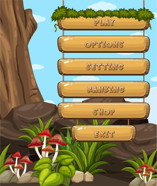 森林主题的游戏设计图片下载