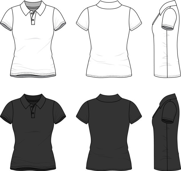 一套女性马球t恤图片下载