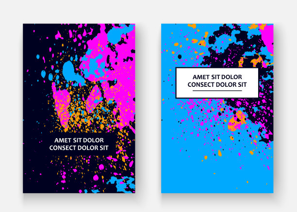 霓虹爆炸喷绘艺术封面图片下载