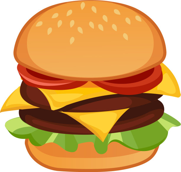 双肉汉堡图片下载