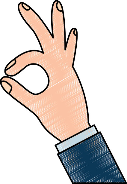 三根手指向上ok，手势图标图像图片下载