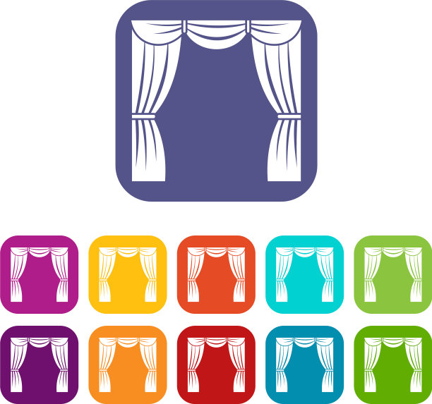 舞台上的幕布，图标设置图片下载