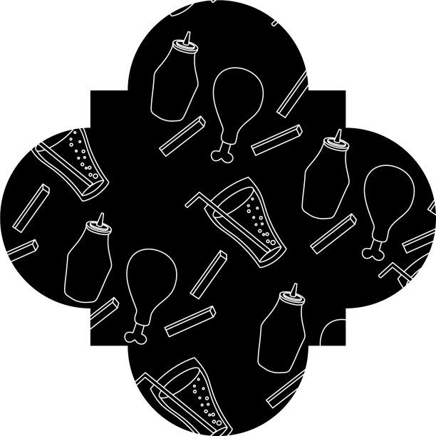 以快餐图案为背景的框架图片下载