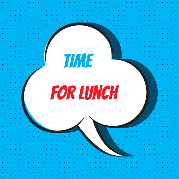 有短语的喜剧演讲泡泡午餐时间图片下载