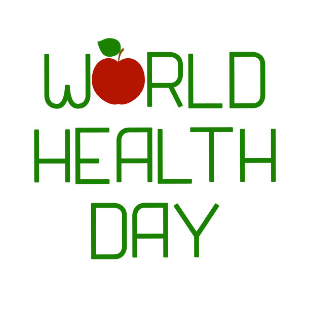 世界卫生日的字母和苹果图片下载