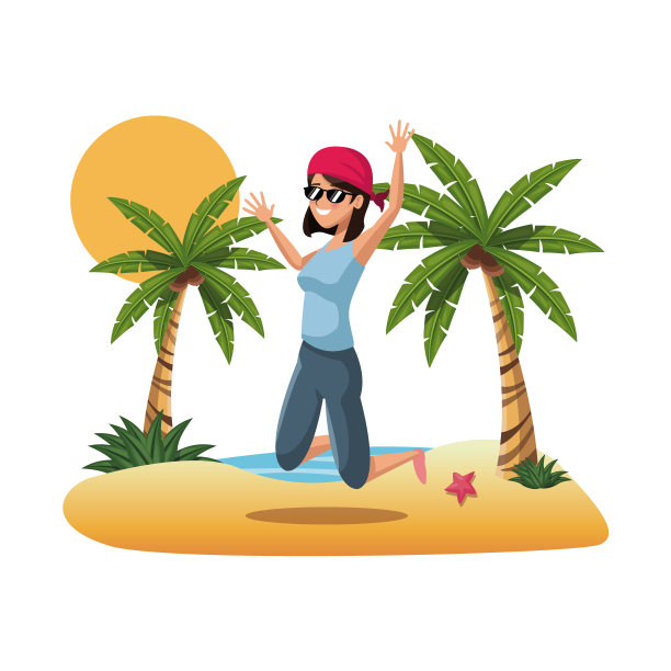 美丽精力充沛的年轻女子大跃进图片下载