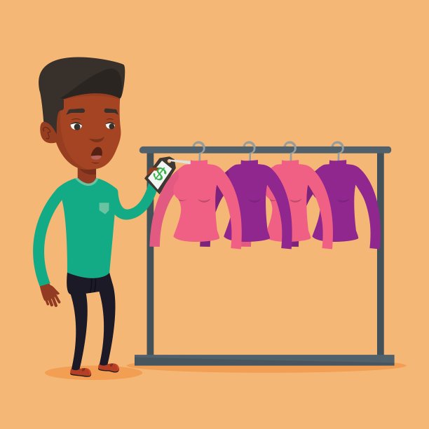 一名男子被服装店的标价震惊了图片下载