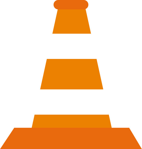 锥形交通路标象征图片下载