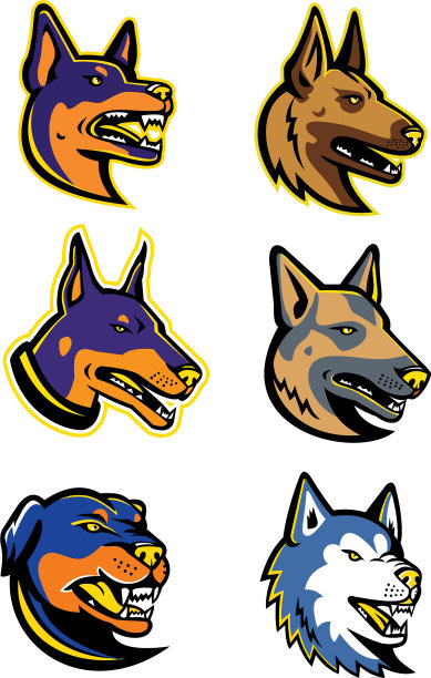 警卫犬吉祥物集图片下载