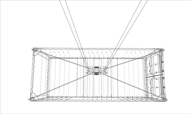 货物集装箱线框式图片下载