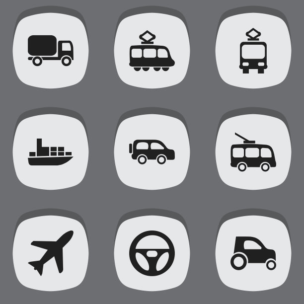 9可编辑的交通图标包括图片下载