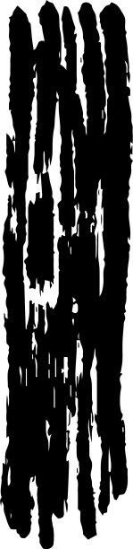 手绘长黑粗笔刷垂直线图片下载