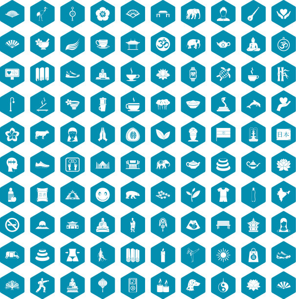 100瑜伽图标蓝宝石紫罗兰图片下载