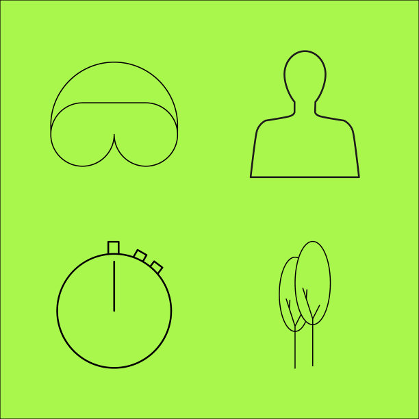 运动和健康线性轮廓图标集图片下载