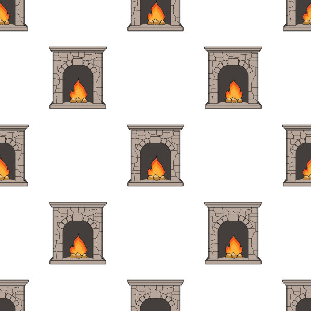 火温暖舒适壁炉单图标图片下载